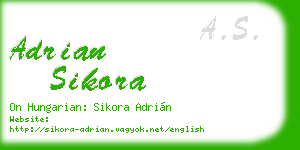 adrian sikora business card